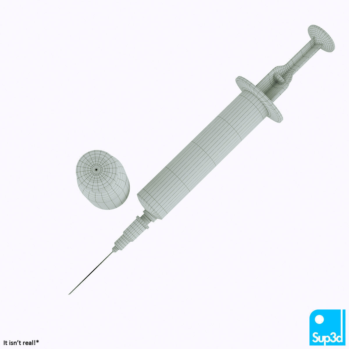 Syringe and Vaccine Vial 3D model_8