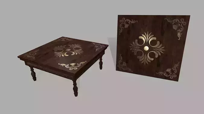 Table coffee with ornate design