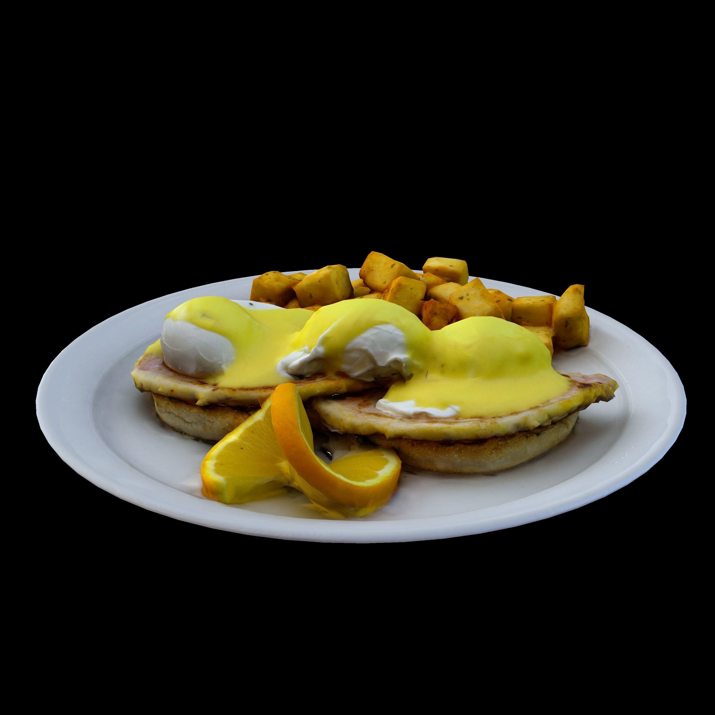 EGGS BENEDICT Low-poly 3D model_8