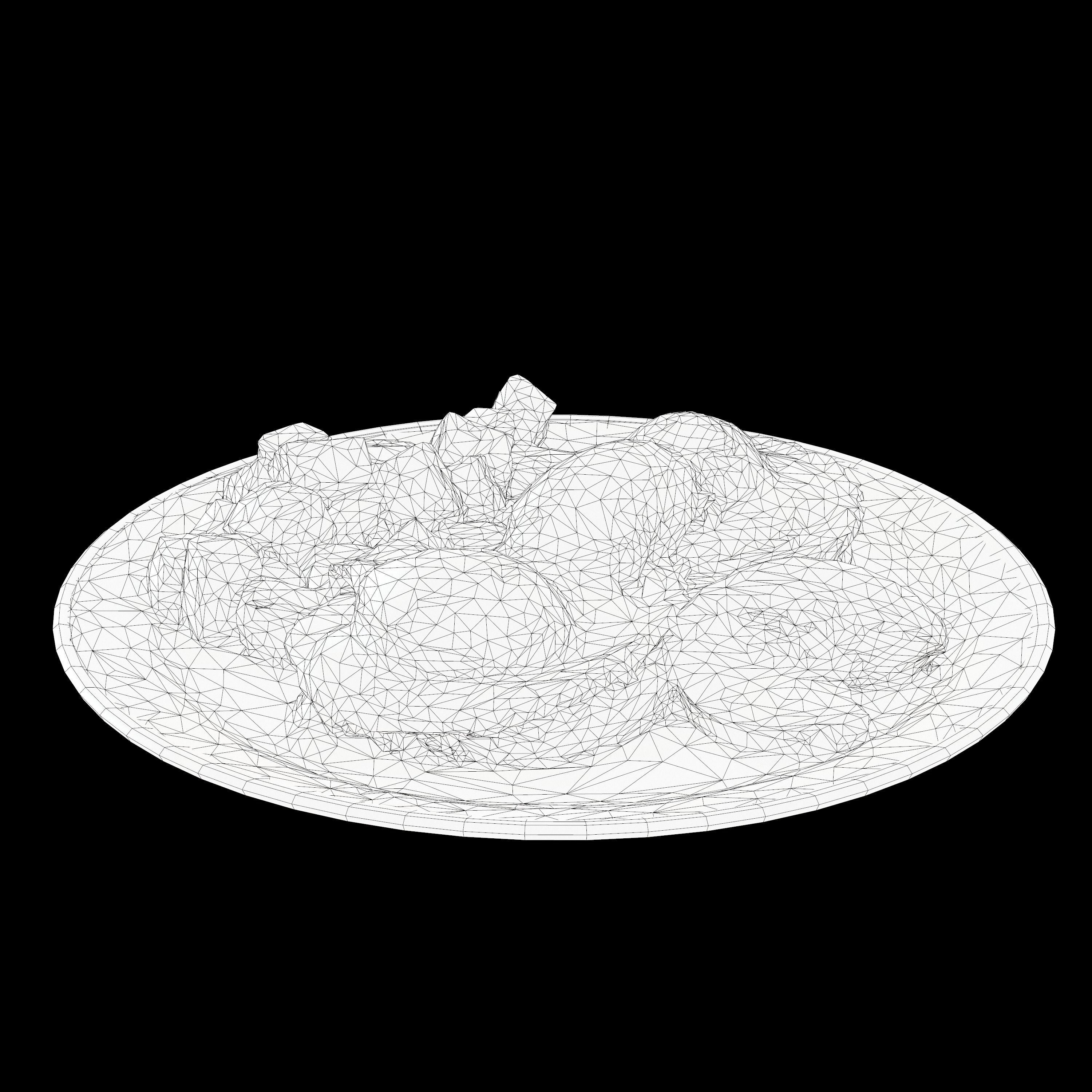 EGGS BENEDICT Low-poly 3D model_14