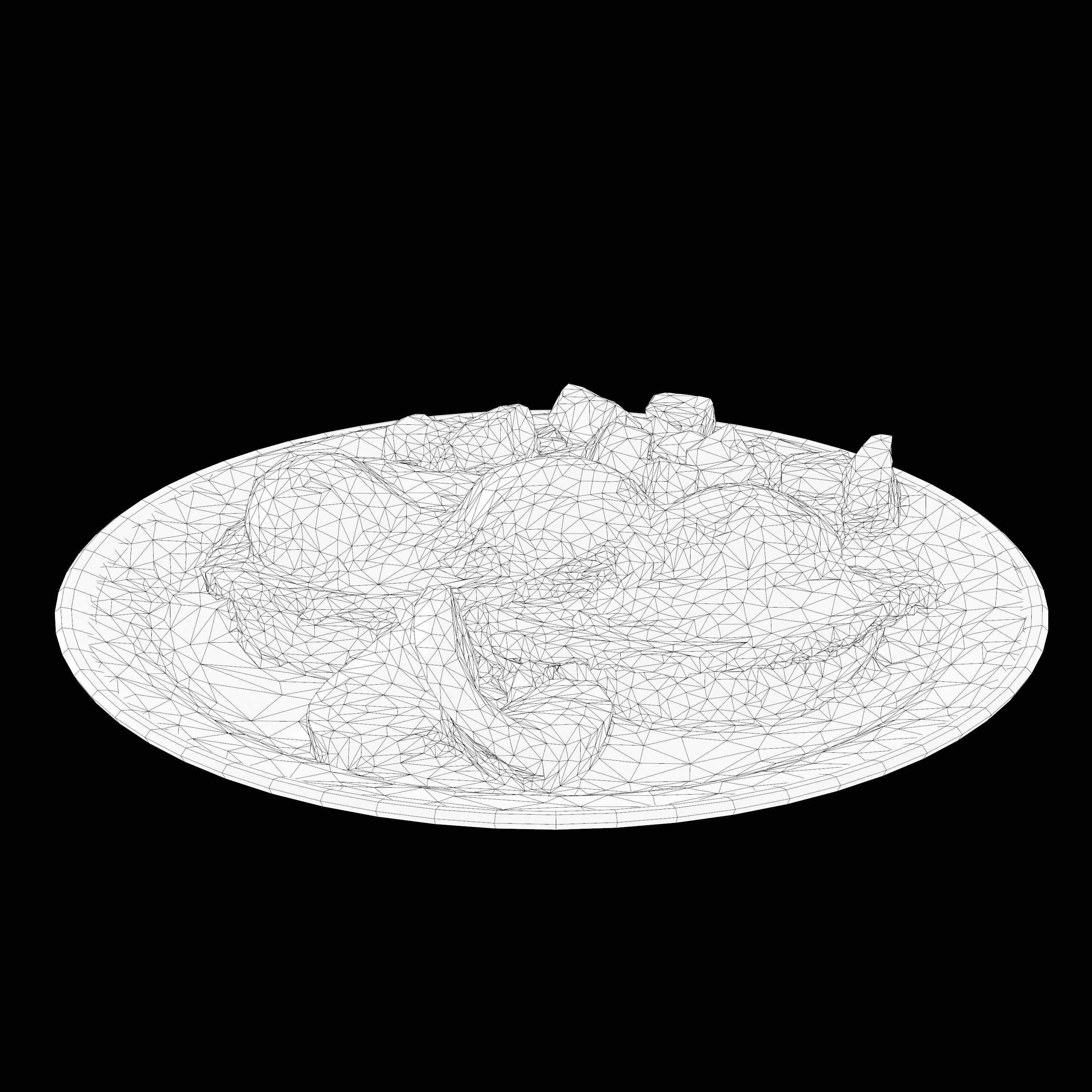 EGGS BENEDICT Low-poly 3D model_13