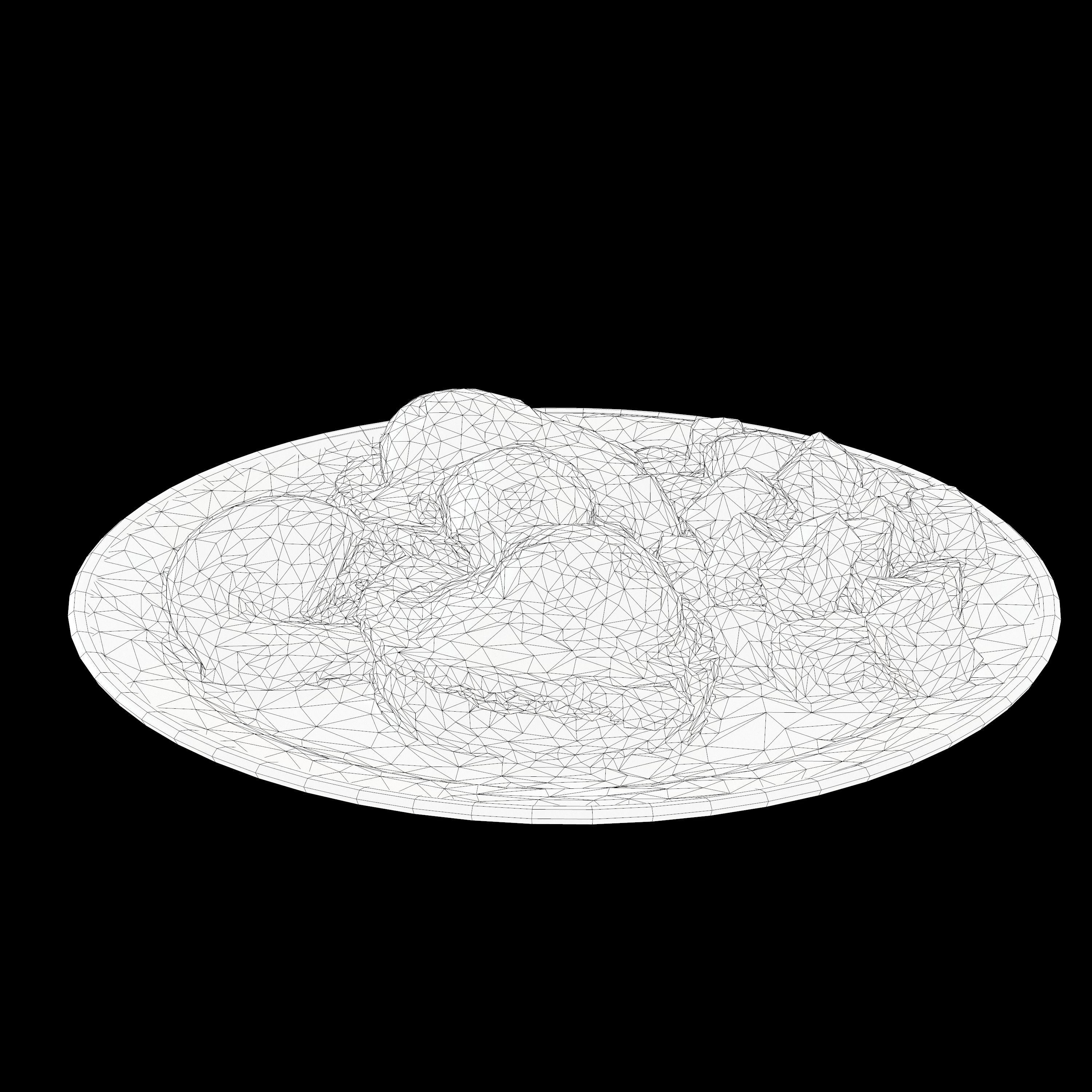 EGGS BENEDICT Low-poly 3D model_12