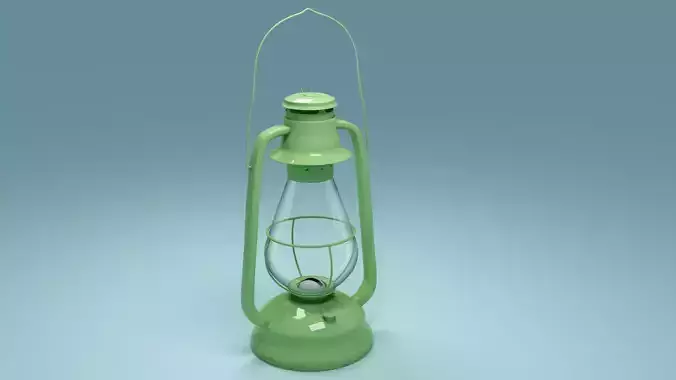 Old lamp kerosene 3d model