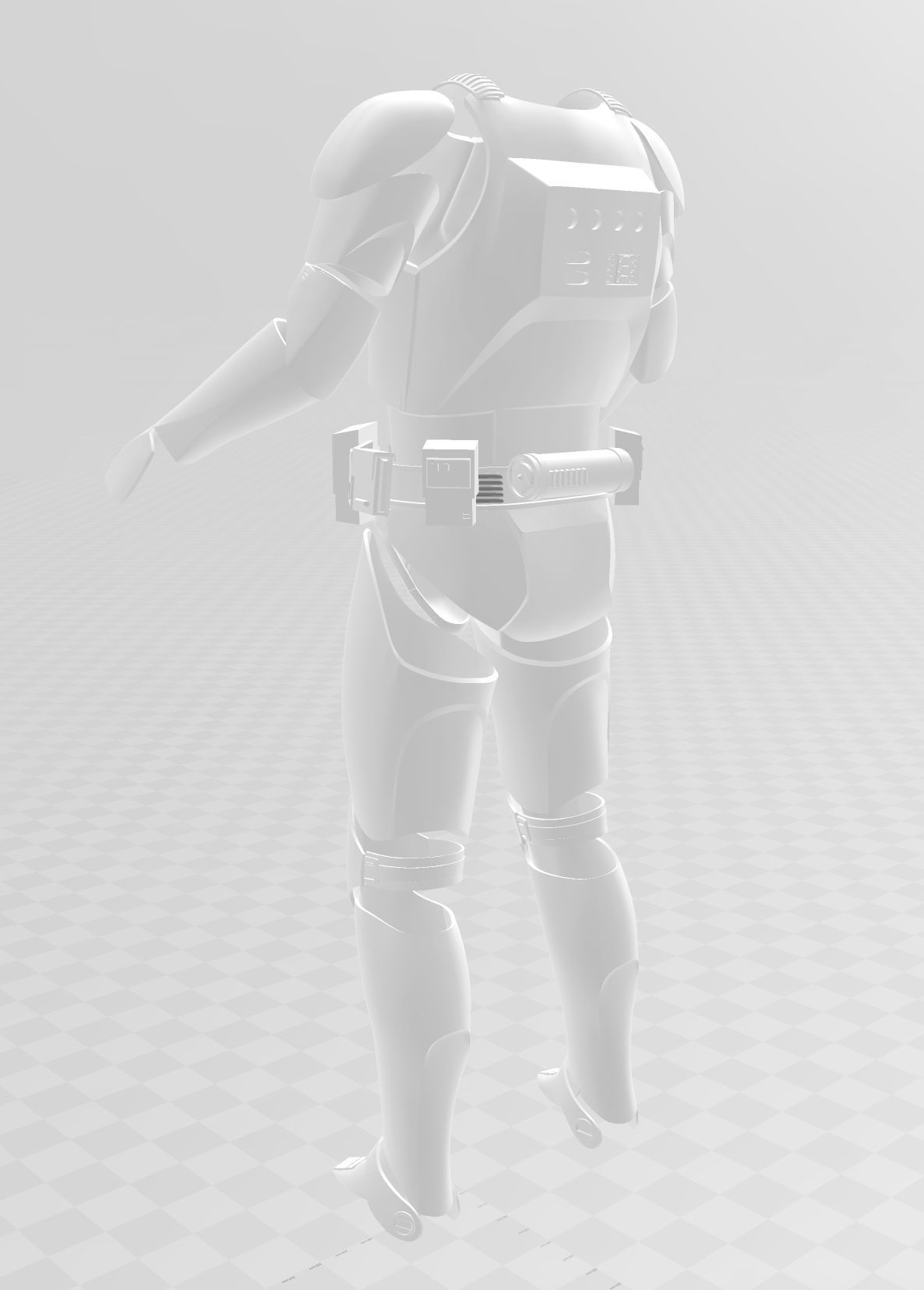 Star Wars Clone Trooper Phase 1 Phase 2 Armor No Helmet 3D print model_8