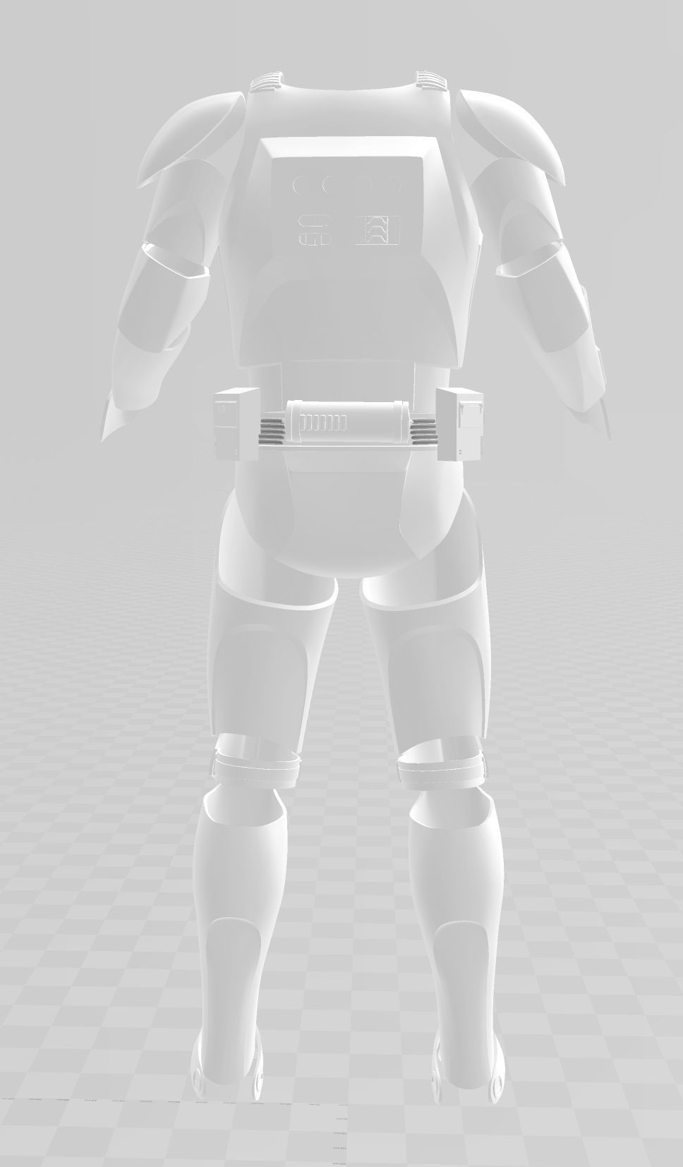 Star Wars Clone Trooper Phase 1 Phase 2 Armor No Helmet 3D print model_9