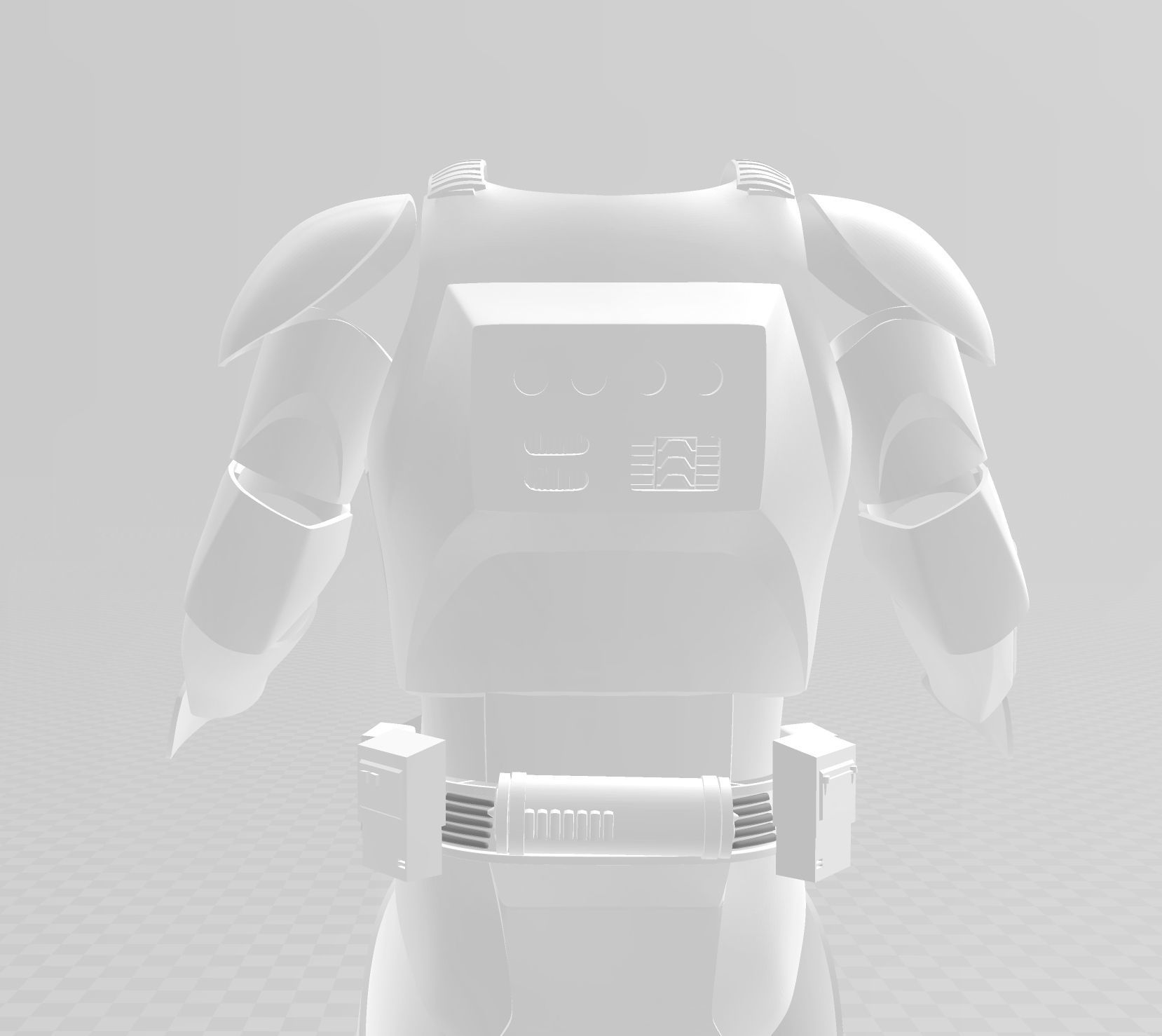 Star Wars Clone Trooper Phase 1 Phase 2 Armor No Helmet 3D print model_3