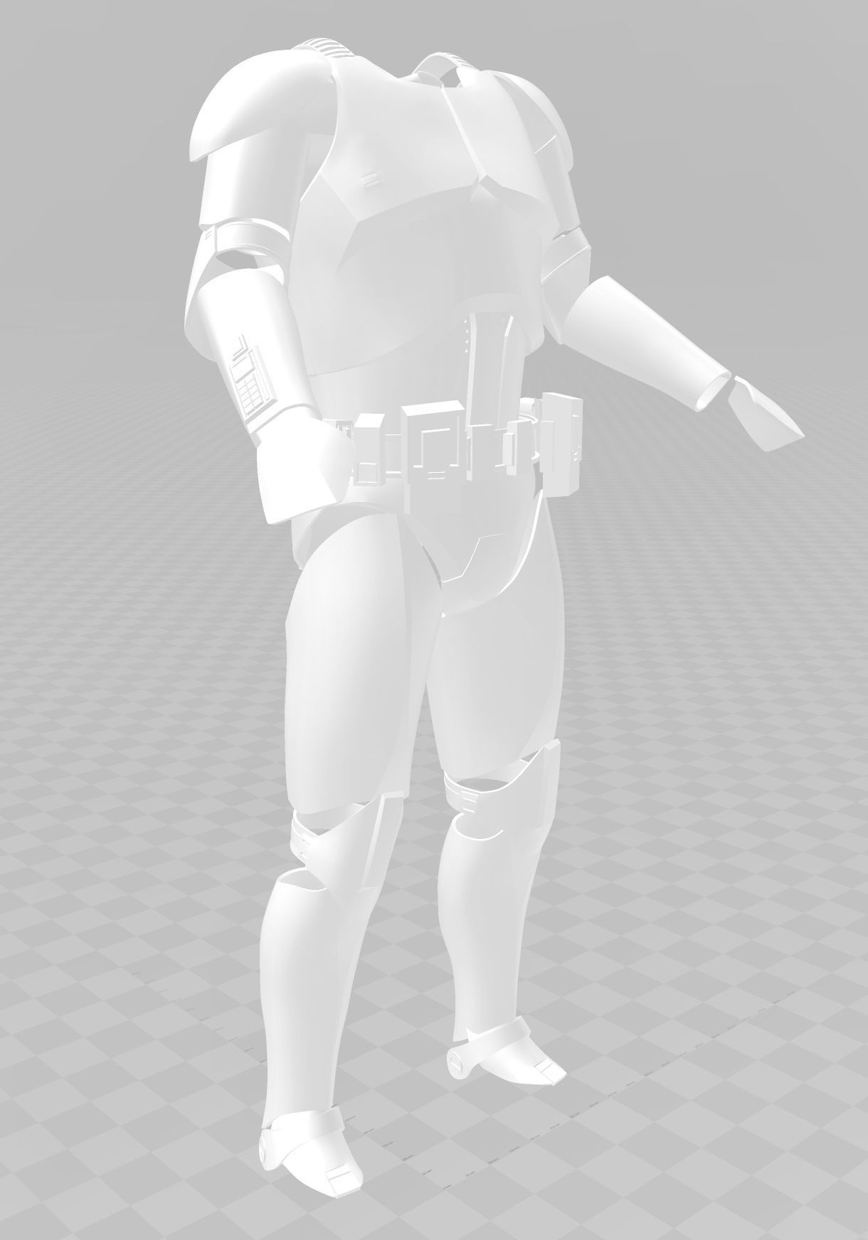 Star Wars Clone Trooper Phase 1 Phase 2 Armor No Helmet 3D print model_12