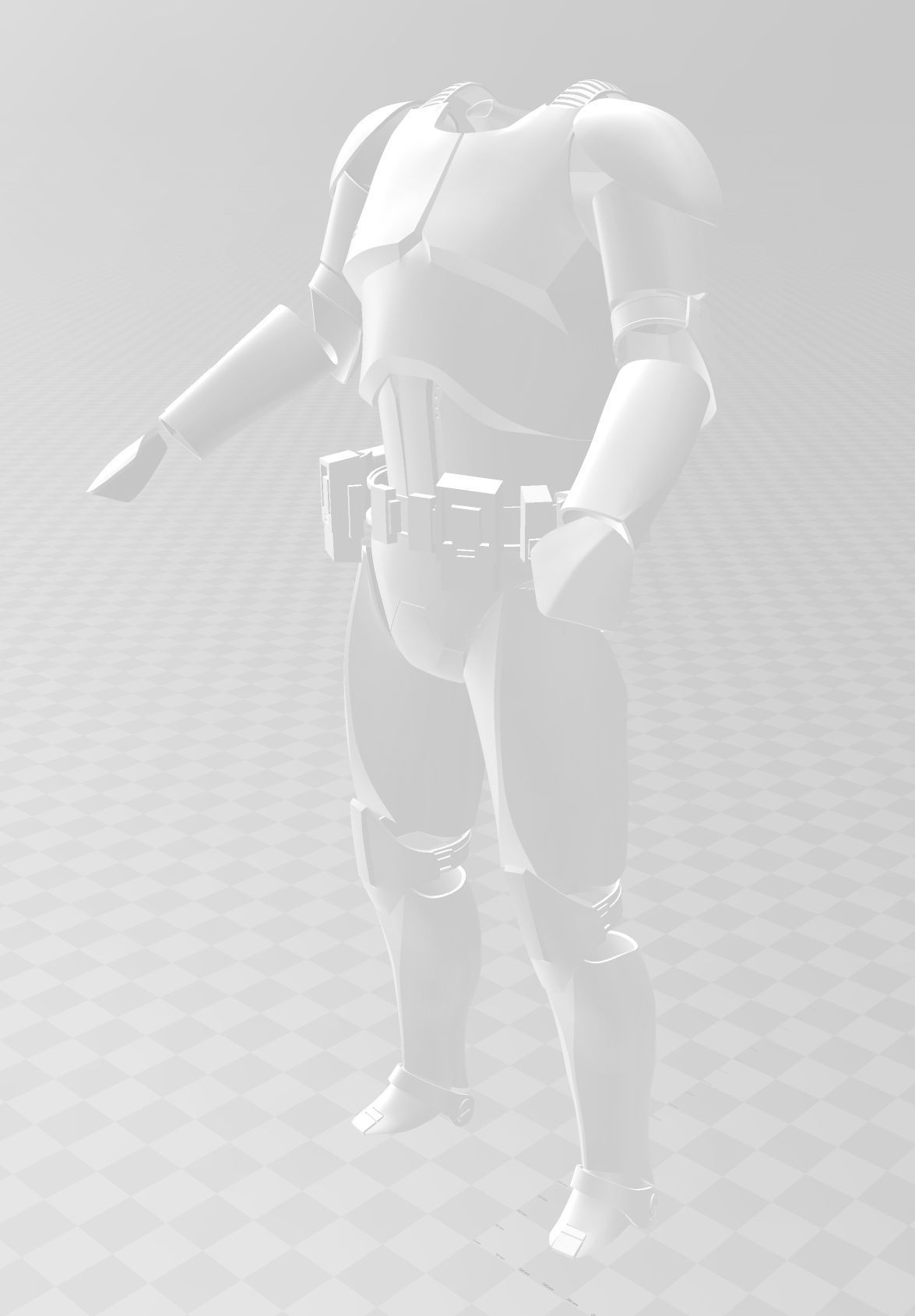 Star Wars Clone Trooper Phase 1 Phase 2 Armor No Helmet 3D print model_6