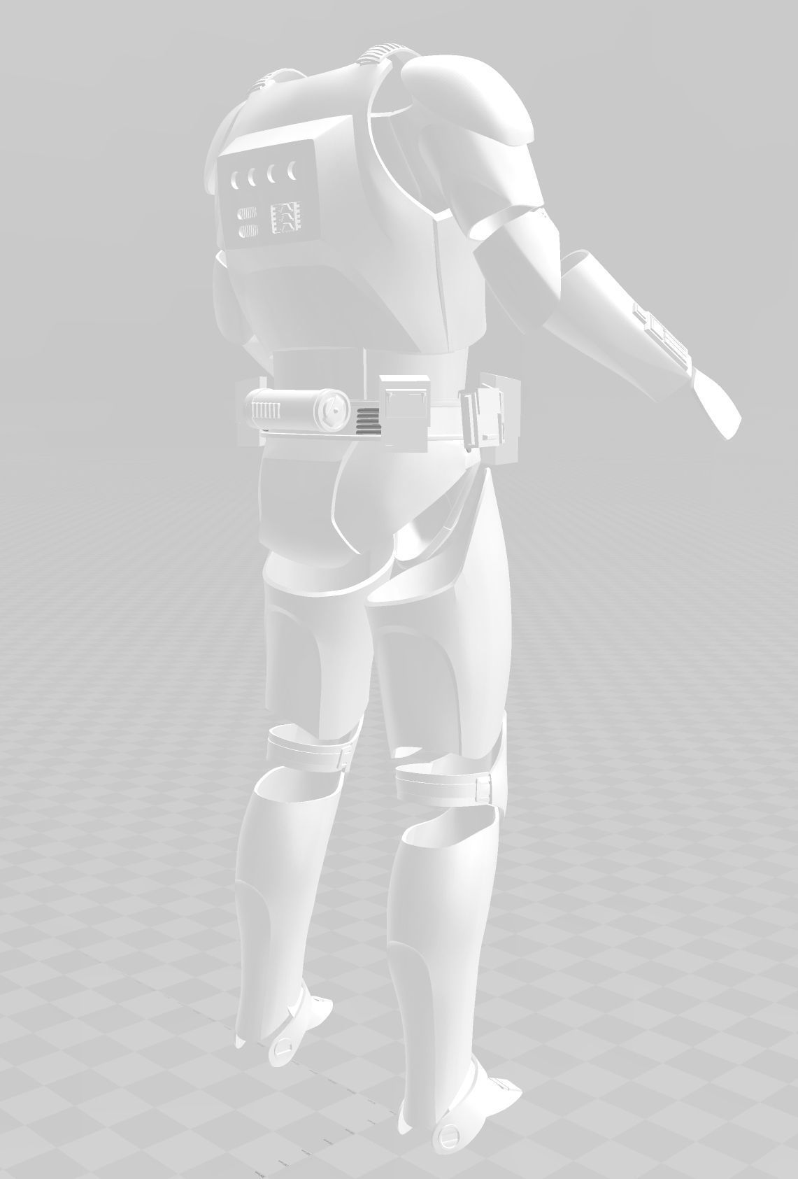 Star Wars Clone Trooper Phase 1 Phase 2 Armor No Helmet 3D print model_10