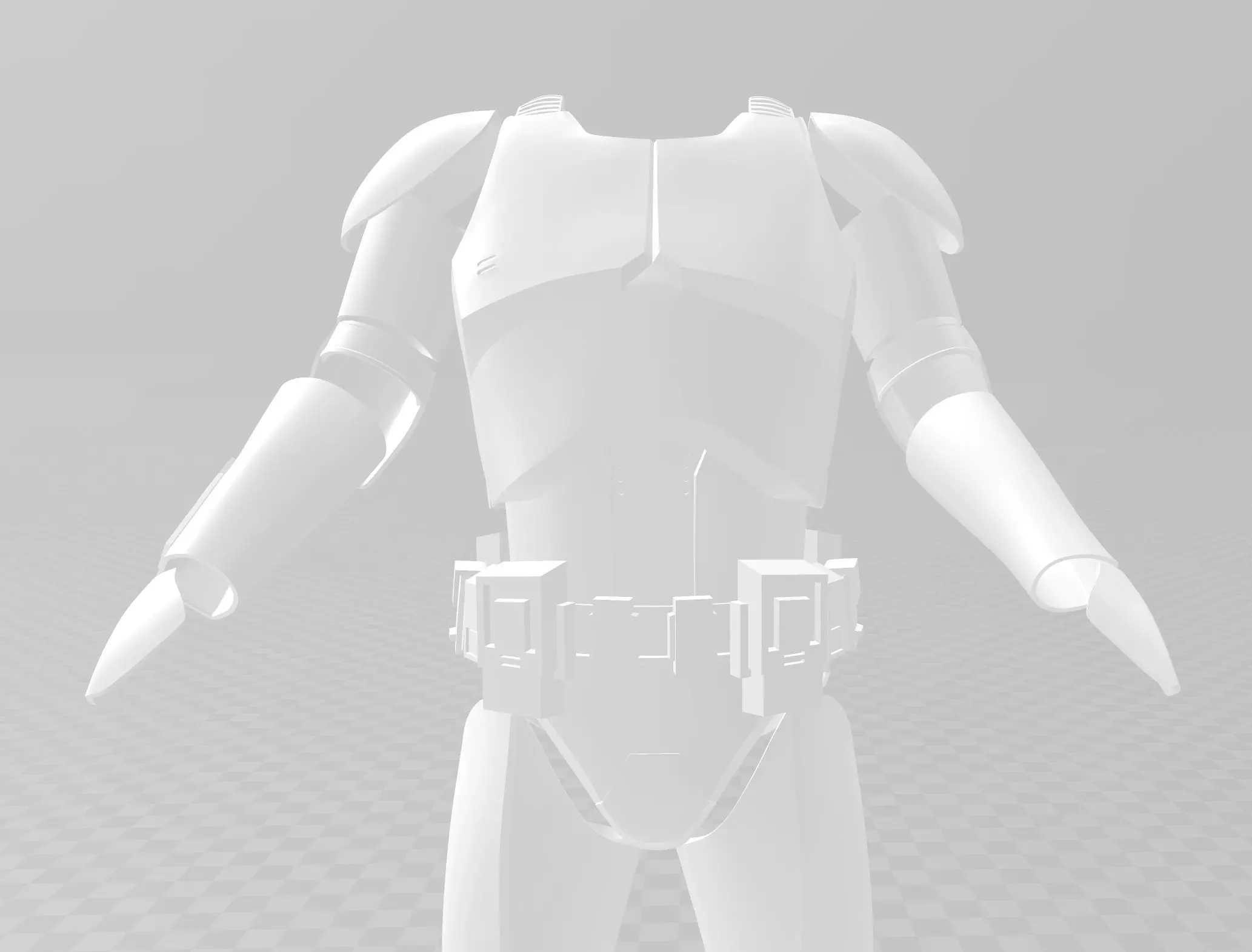 Star Wars Clone Trooper Phase 1 Phase 2 Armor No Helmet 3D print model_0