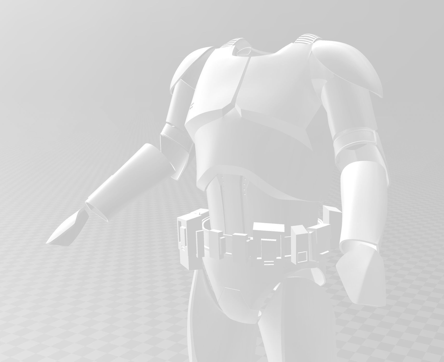 Star Wars Clone Trooper Phase 1 Phase 2 Armor No Helmet 3D print model_1