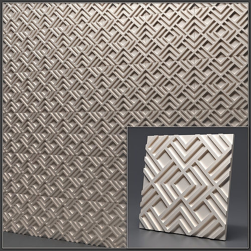 Gypsum 3D panel 5 3D model