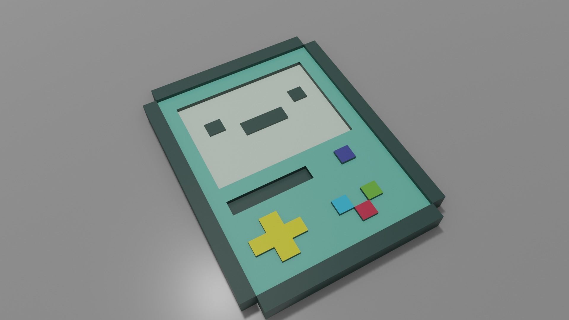 Bmo pixel Low-poly 3D model_1