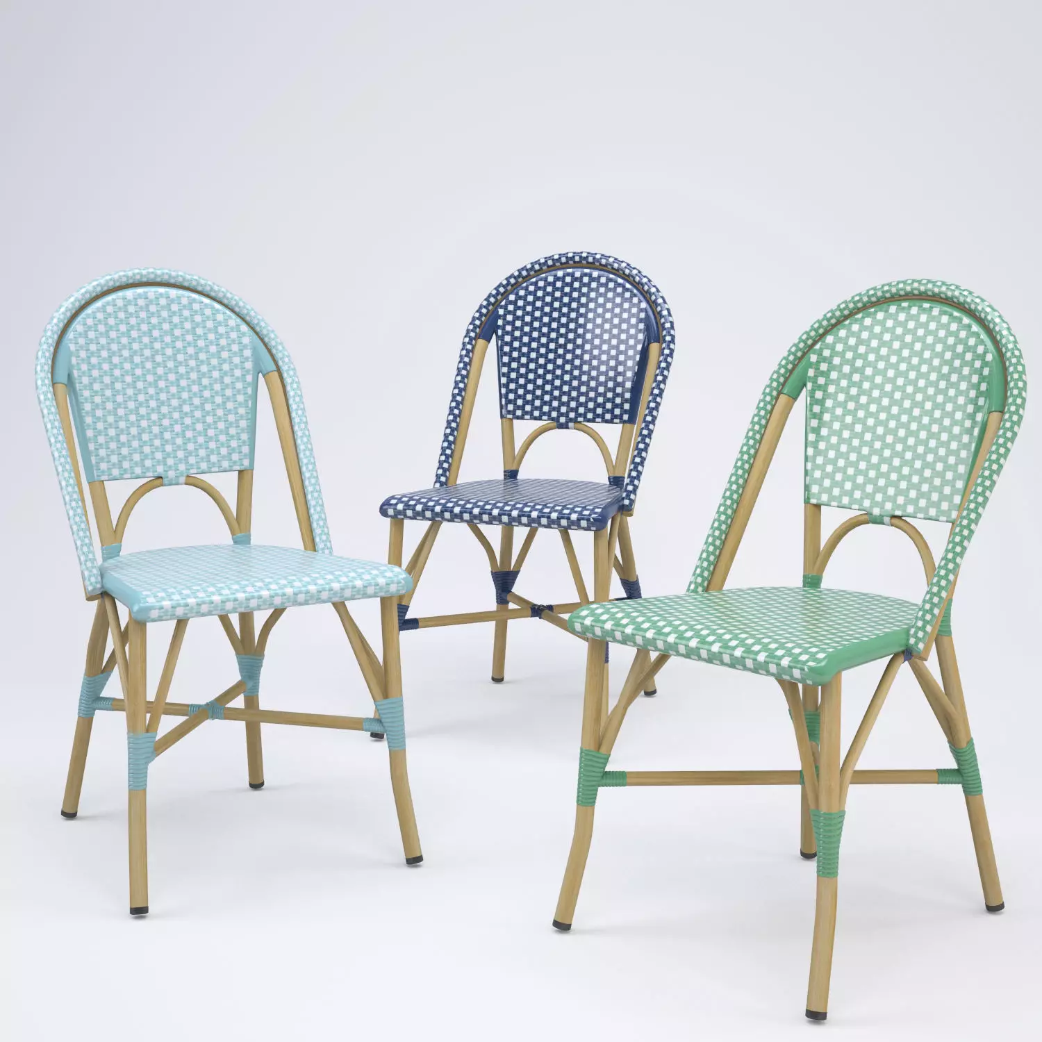 Salcha Indoor Outdoor French Bistro Side Chair 3D model