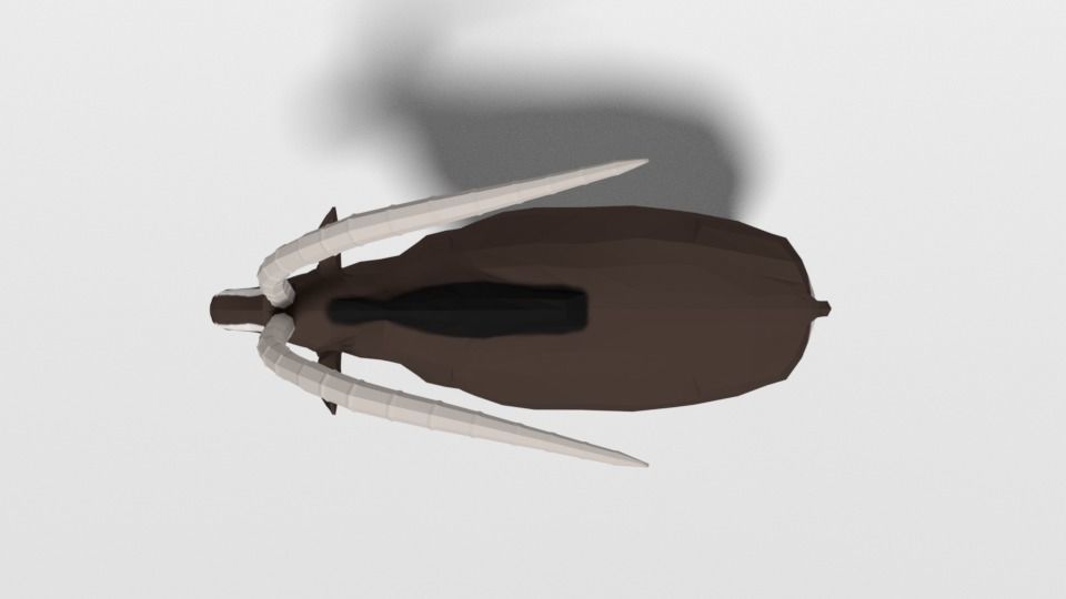 Low Poly Cartoon Sable Antelope Low-poly 3D model_8