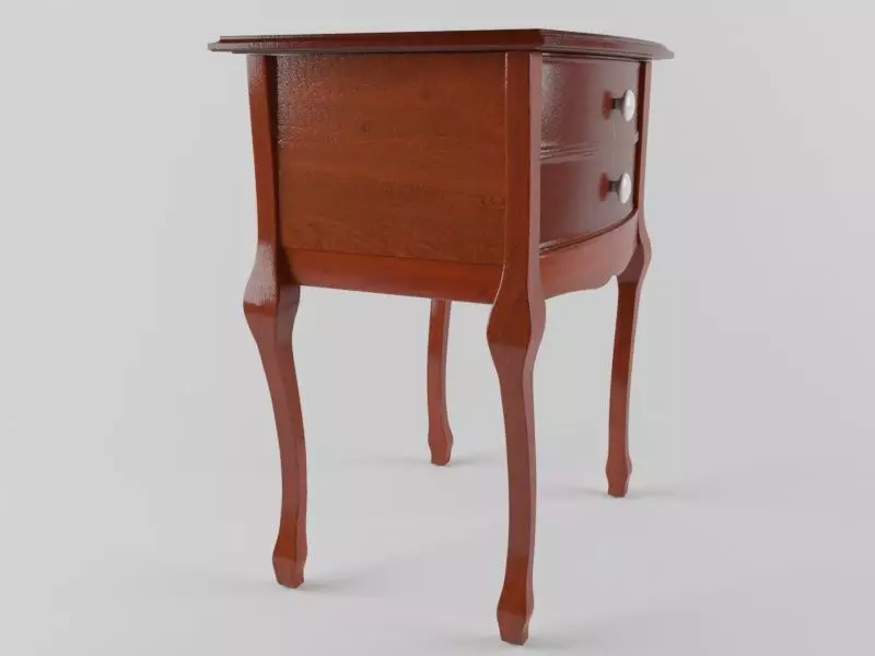 nightstand bedside table with two drawers 3D model