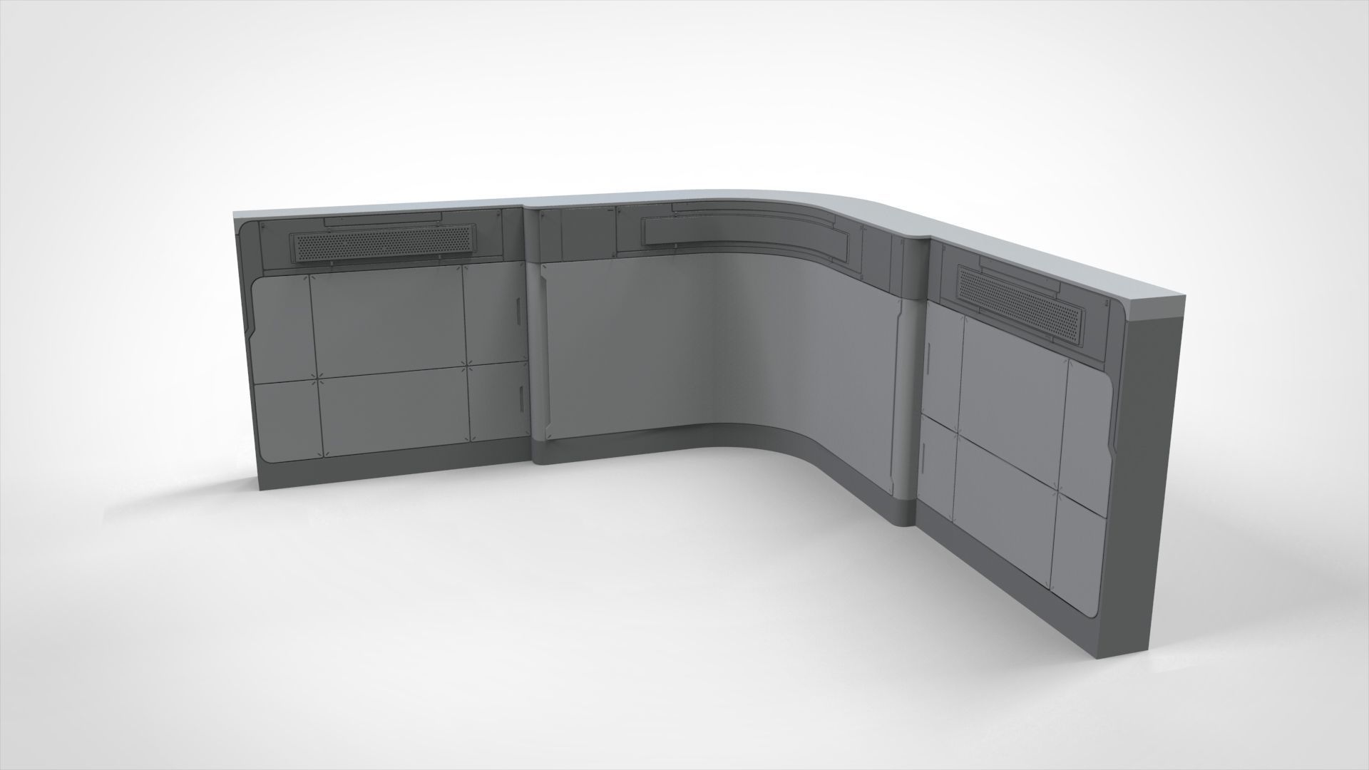 sci-fi Architecture kitbash 15 3D model_22