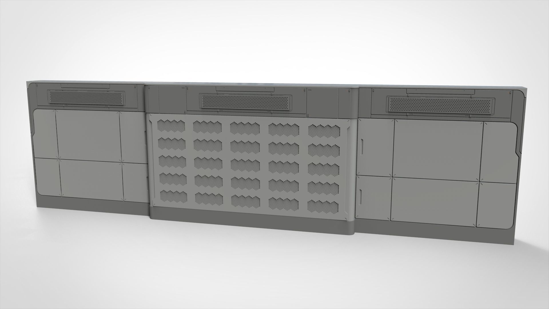 sci-fi Architecture kitbash 15 3D model_11