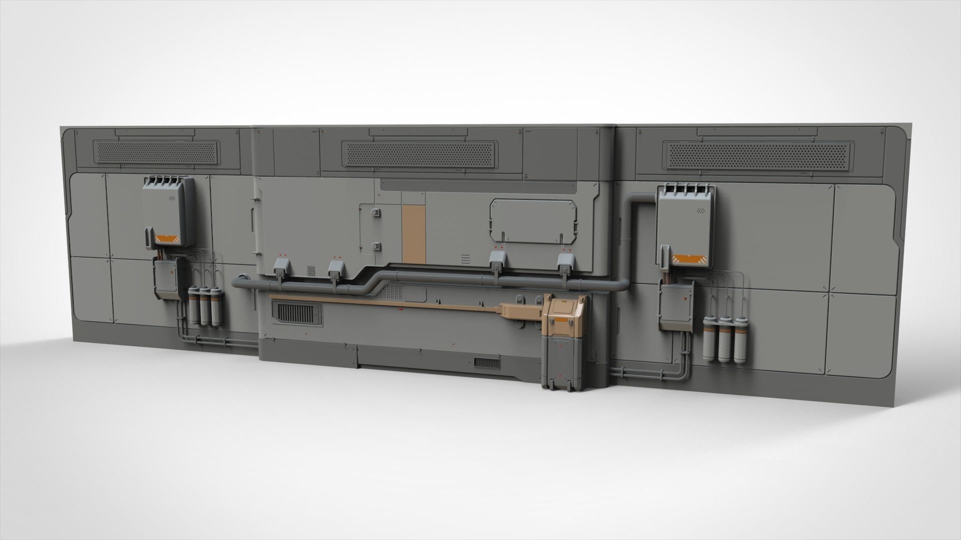 sci-fi Architecture kitbash 15 3D model_3