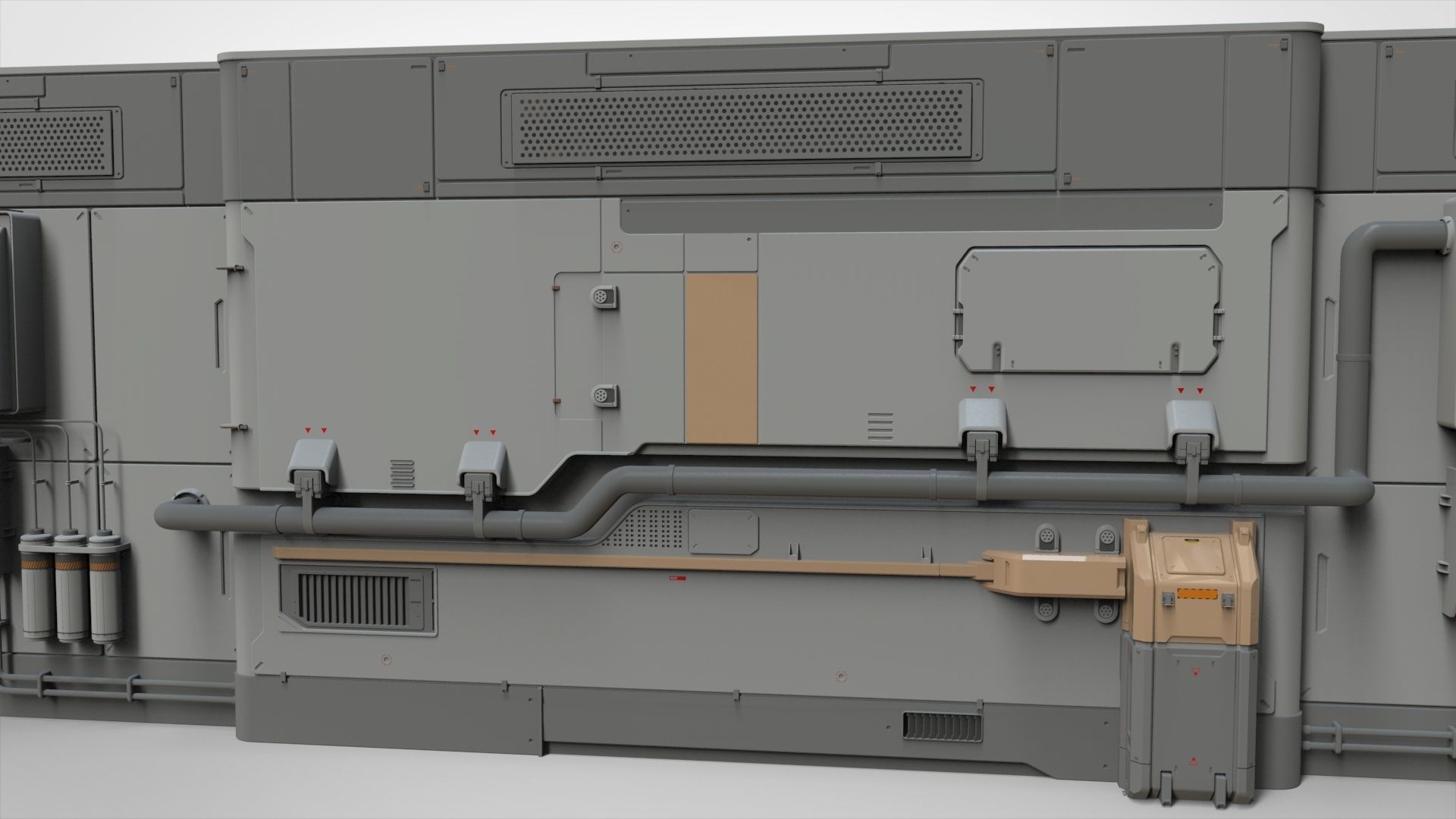 sci-fi Architecture kitbash 15 3D model_5