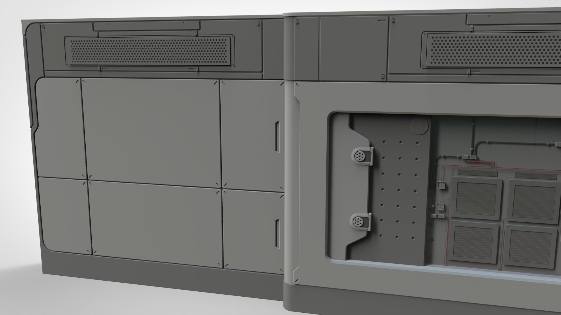 sci-fi Architecture kitbash 15 3D model_8