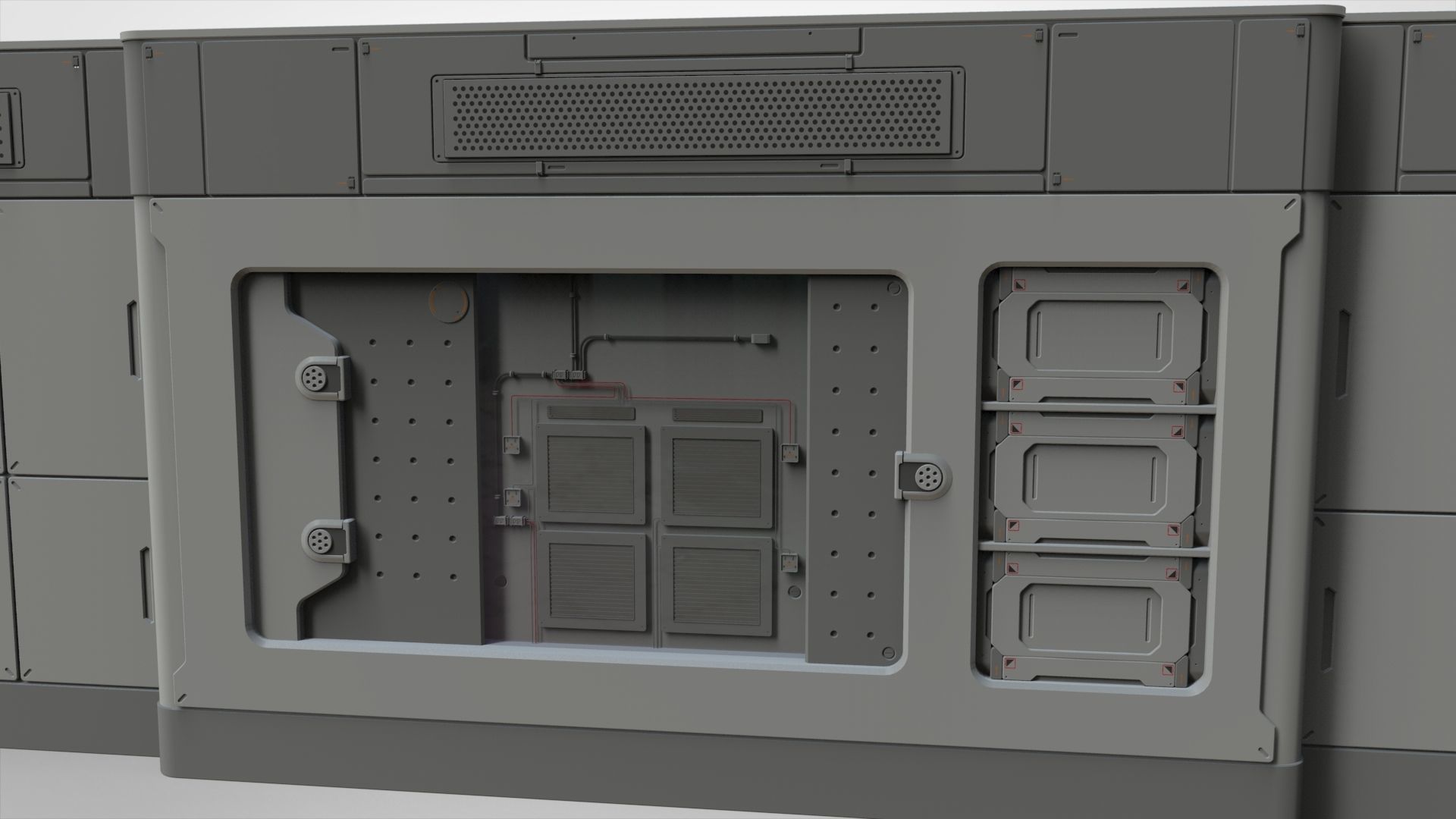 sci-fi Architecture kitbash 15 3D model_9