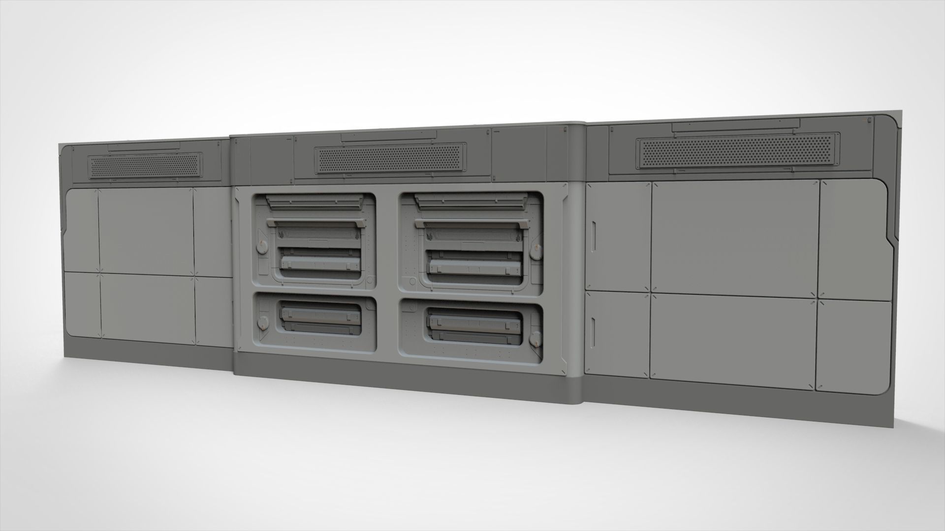 sci-fi Architecture kitbash 15 3D model_13