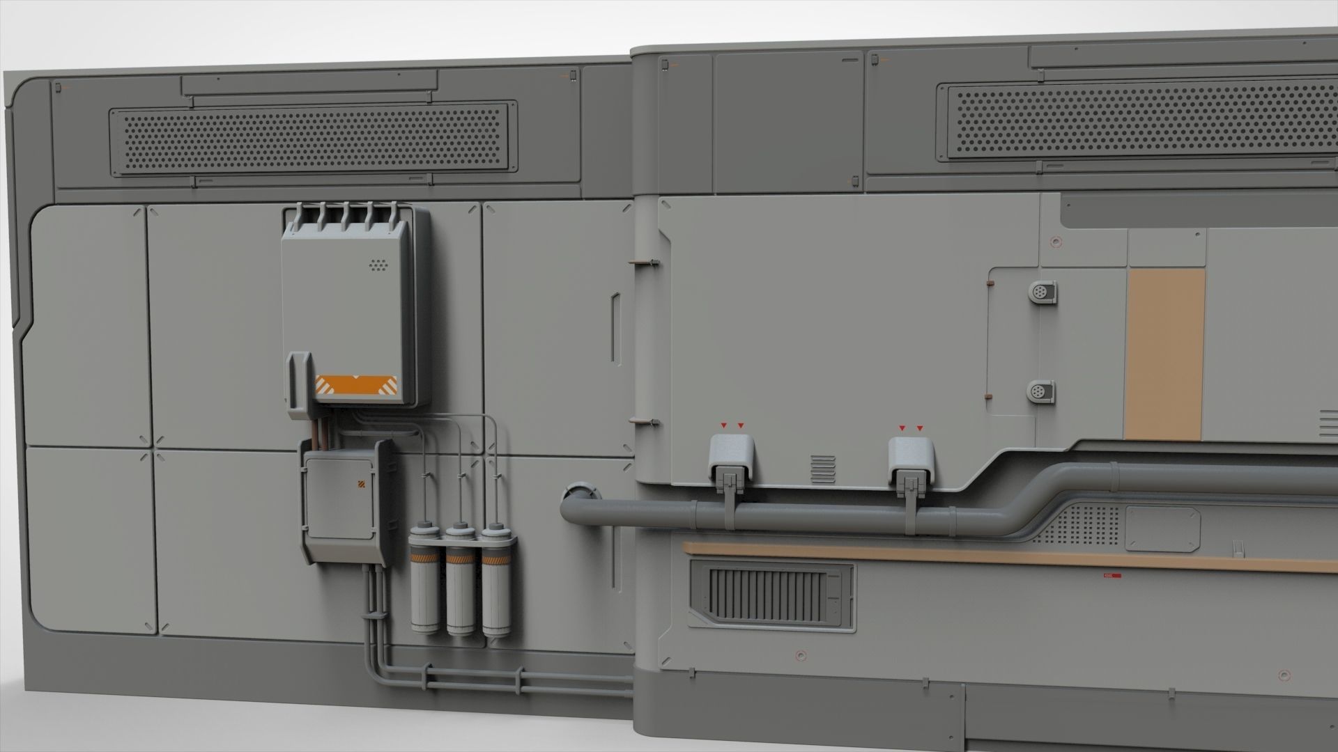 sci-fi Architecture kitbash 15 3D model_4