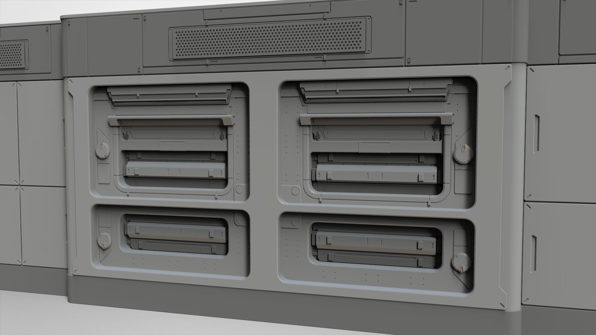 sci-fi Architecture kitbash 15 3D model_14