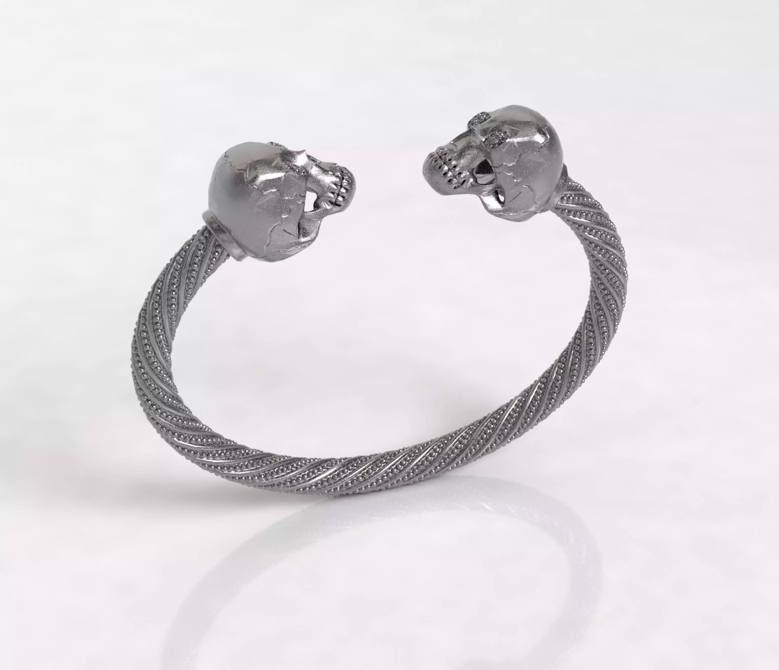 ARO PULSERA CALAVERA HOOP BRACELET SKULL 3D model_0