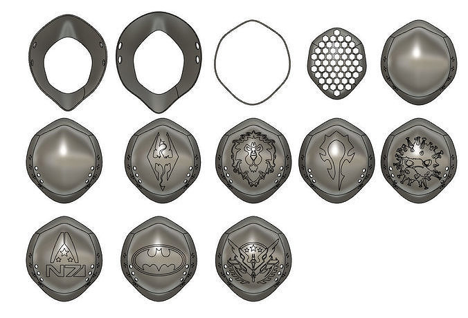 Face dust mask 3D print model