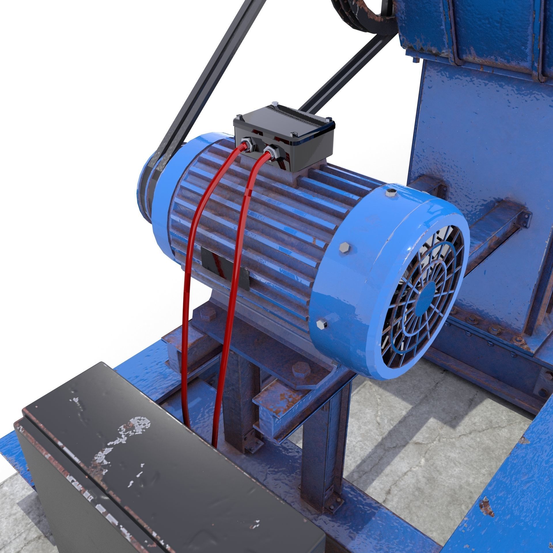 Oil Pumpjack Animated Pack 3D model_11