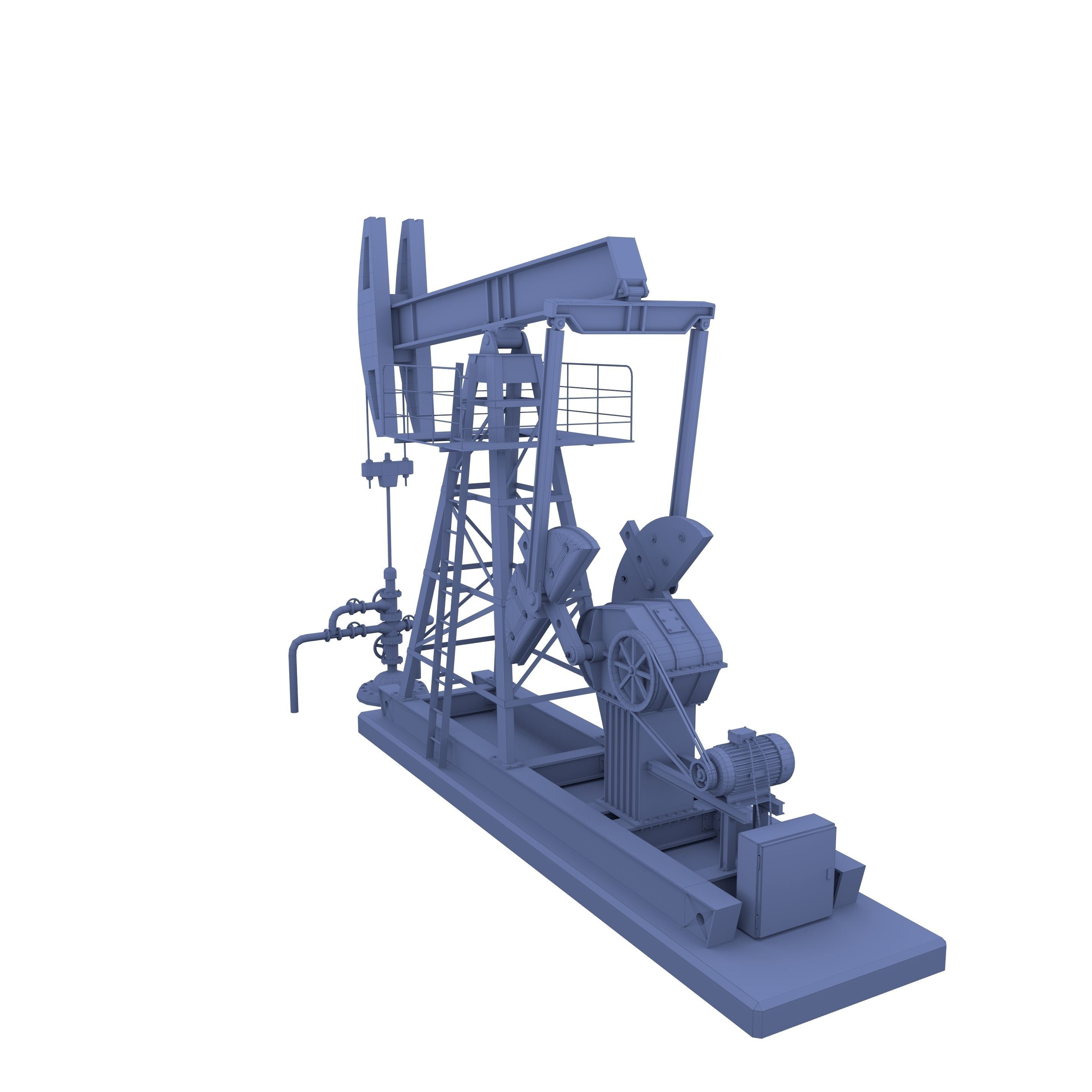 Oil Pumpjack Animated Pack 3D model_17