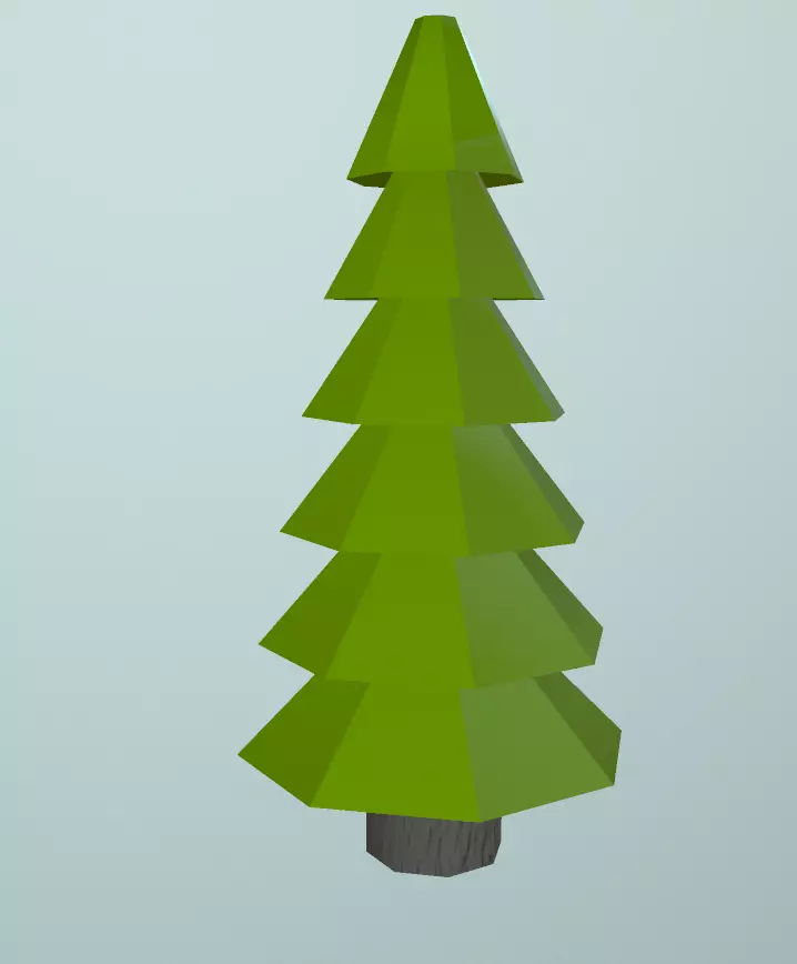 Low Poly Pine Tree Free low-poly 3D model_0