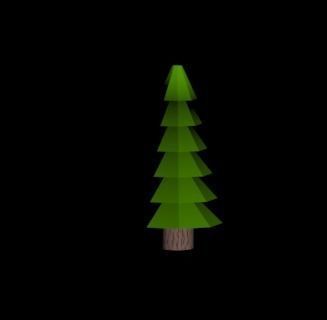 Low Poly Pine Tree Free low-poly 3D model_2