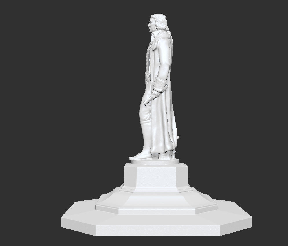 Thomas Jefferson statue 3D print model_2