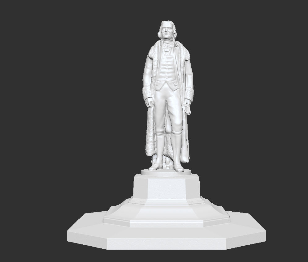 Thomas Jefferson statue 3D print model_1