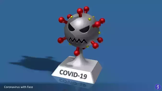 Novel Coronavirus COVID-19 Cartoon 3D print model