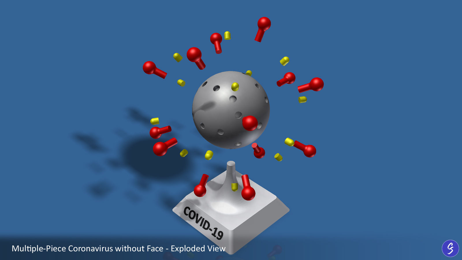 Novel Coronavirus COVID-19 Cartoon 3D print model_15