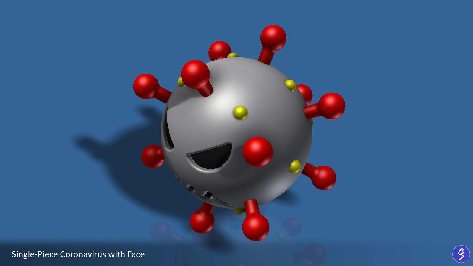 Novel Coronavirus COVID-19 Cartoon 3D print model_16