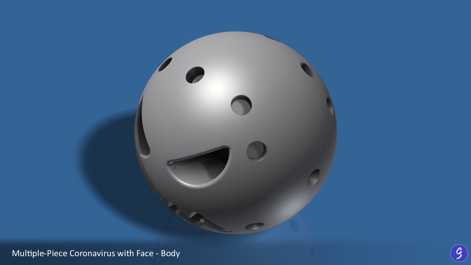 Novel Coronavirus COVID-19 Cartoon 3D print model_18