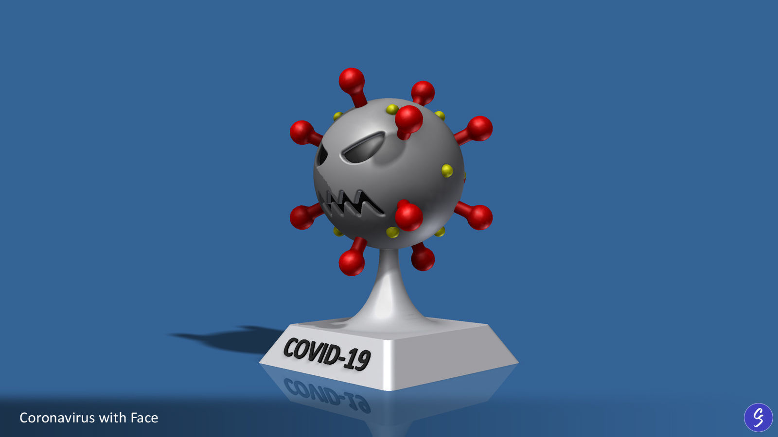 Novel Coronavirus COVID-19 Cartoon 3D print model_8