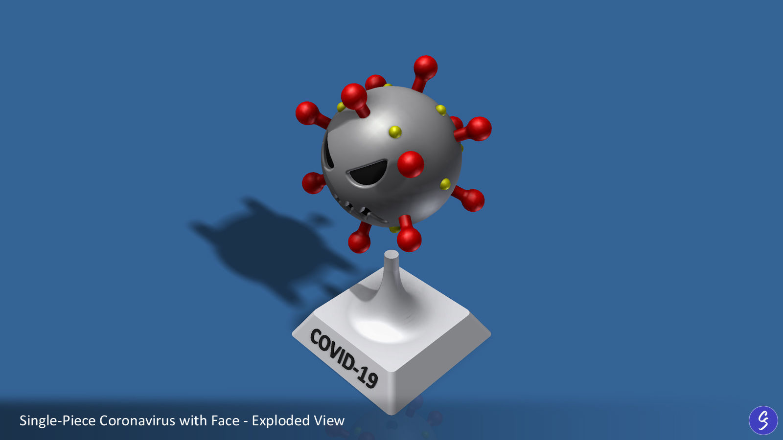 Novel Coronavirus COVID-19 Cartoon 3D print model_12