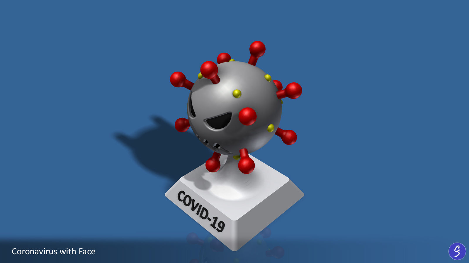 Novel Coronavirus COVID-19 Cartoon 3D print model_10