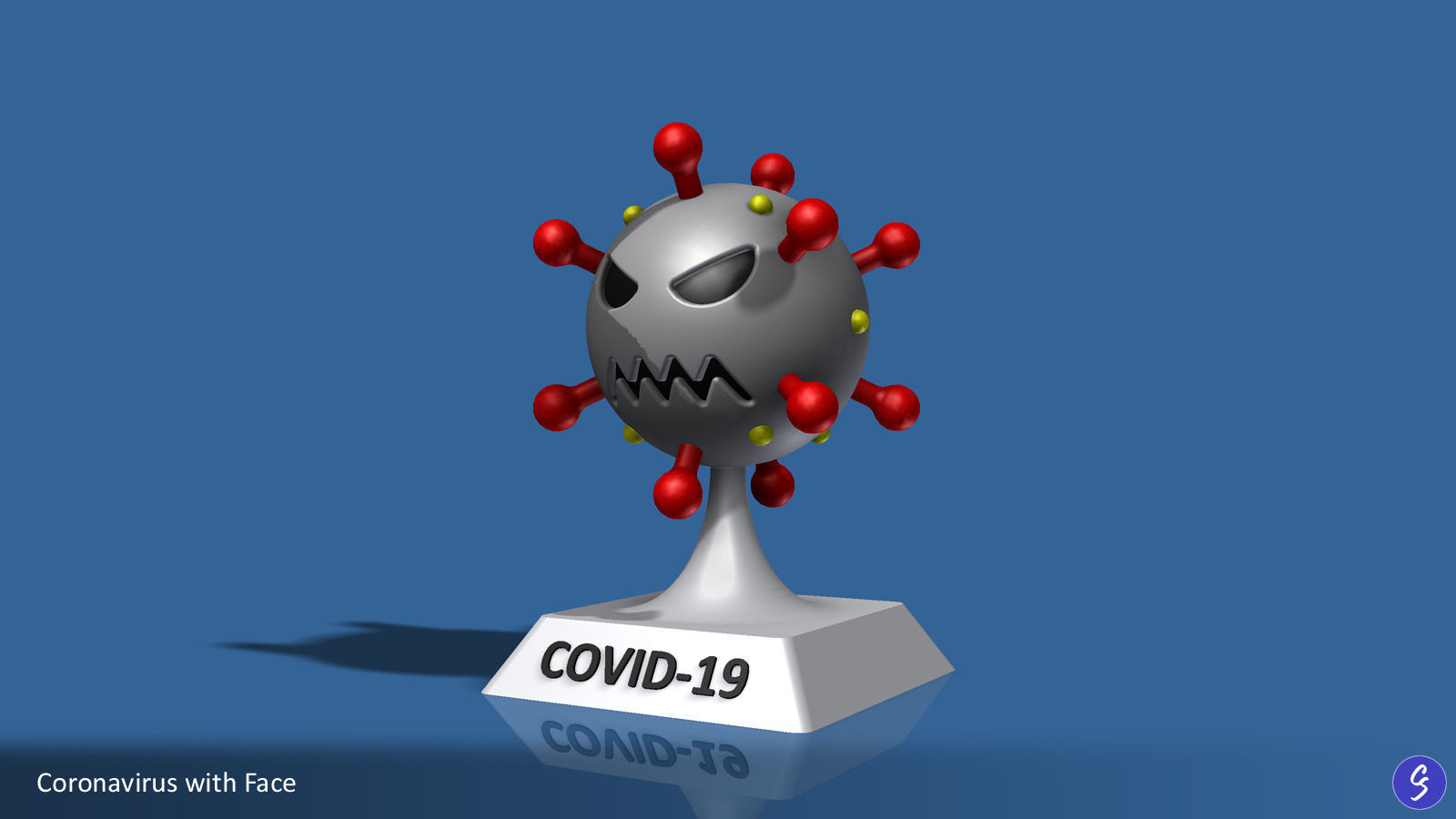 Novel Coronavirus COVID-19 Cartoon 3D print model_6