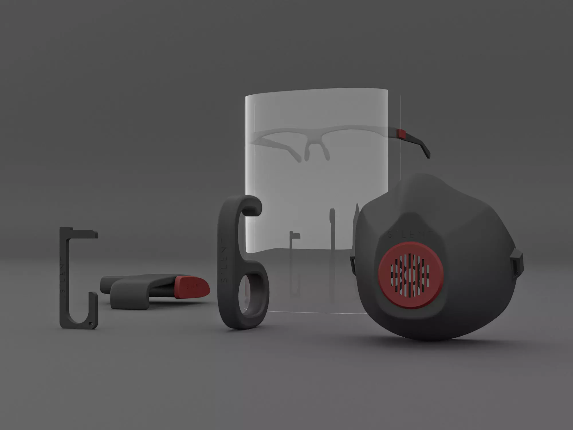 COVID-19 virus prevention tools gadgets protective gear Free 3D print model