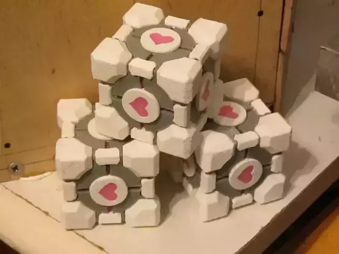 Companion Cube modular snaptogether colorized