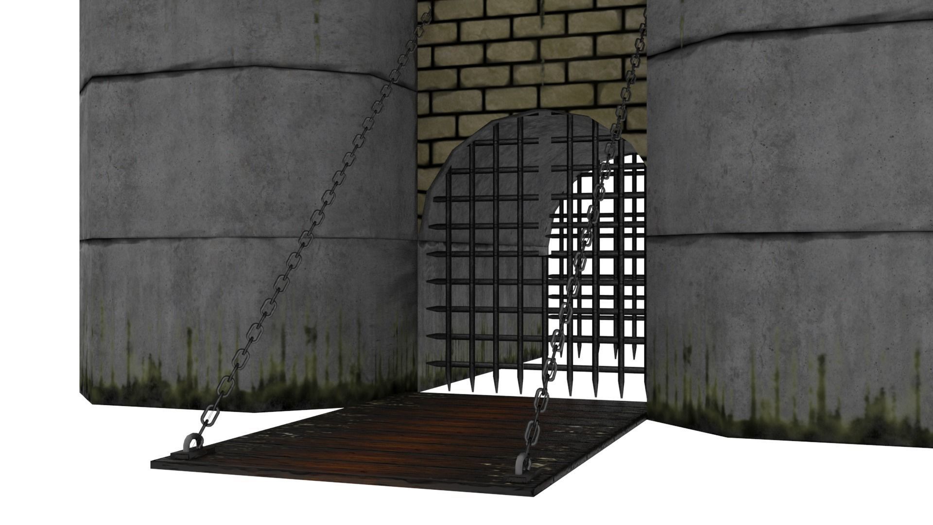 Modular Castle Set Low-poly 3D model_10