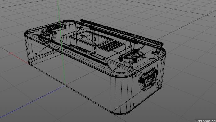 science fiction Bag container 3D model_9