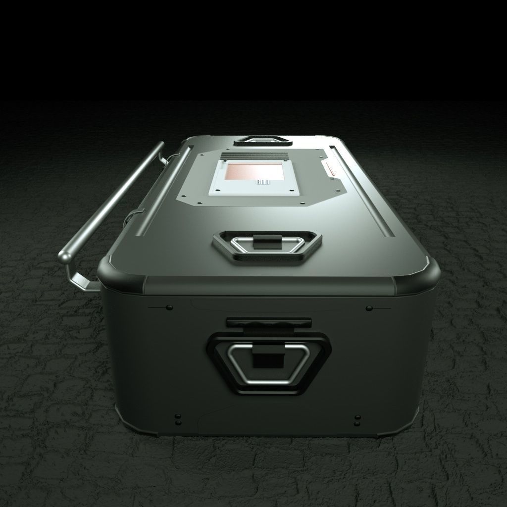 science fiction Bag container 3D model_1